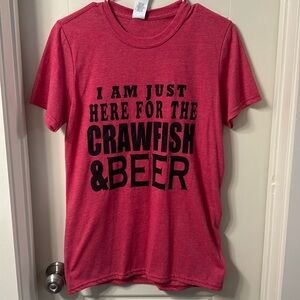 Crawfish and Beer Tee- Size Small